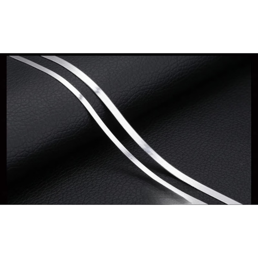 Guanpuge Fat Donglai same style pt950 platinum snake bone chain PT950 platinum necklace Japanese and Korean jewelry short silver jewelry necklace for men 5.2 mm thick 55 cm long