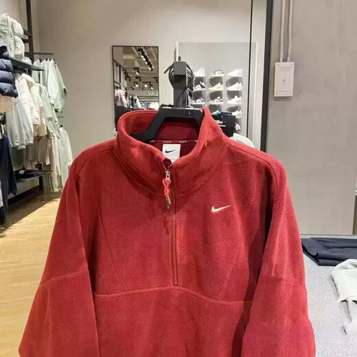 耐克（Nike）外套女装2025春季CNY蛇年新年款运动服休闲针织半拉链卫衣套头衫 HV8465-677红色新年款 XL
