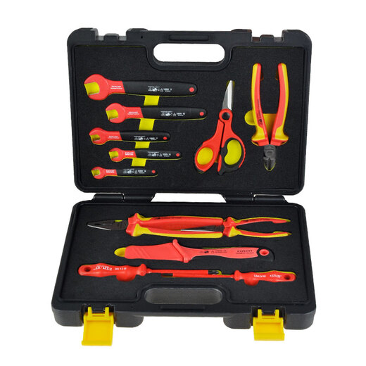 JPHZNB German VDE certified 1000V insulated tool set wrench screwdriver electrician special tool box suitcase series F 224220F