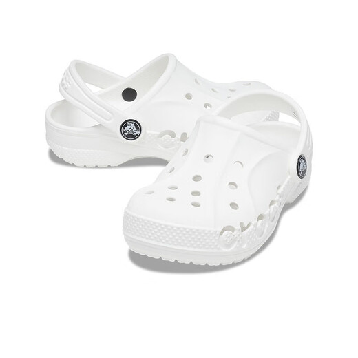 Crocs Bey Shoes de cueva para niños para niños y niñas Bolsas para al aire libre zapatillas y zapatillas/zapatillas/207013/207012 White-100 35 (215 mm)