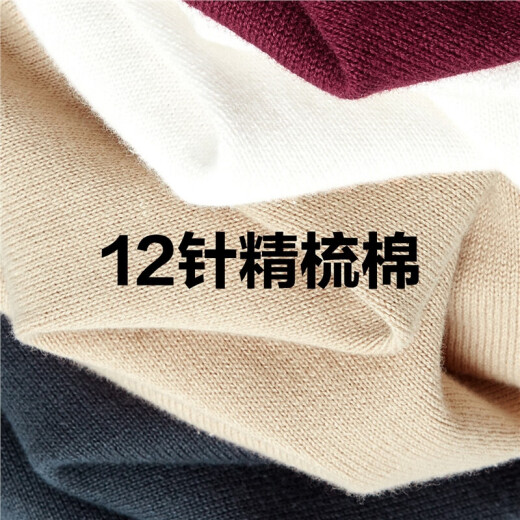 佐丹奴毛衣男装精梳纯棉高领长袖套头针织衫18052621 02白色 L