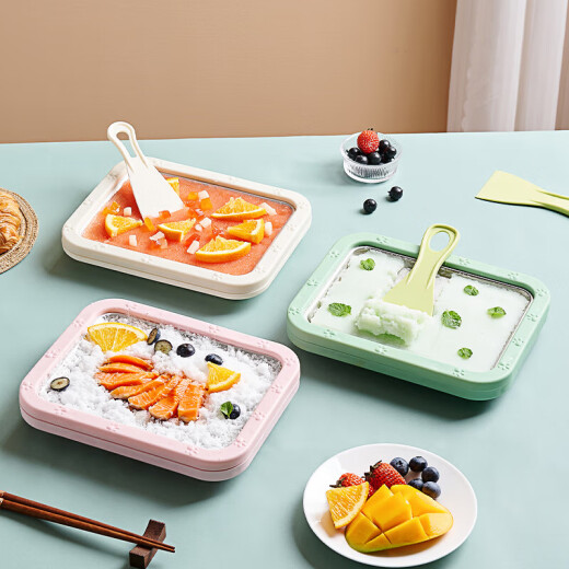 Yogurt machine Yogurt small plug-in-free ice frying machine mini children's homemade ice cream machine peach powder large size 26*21CM