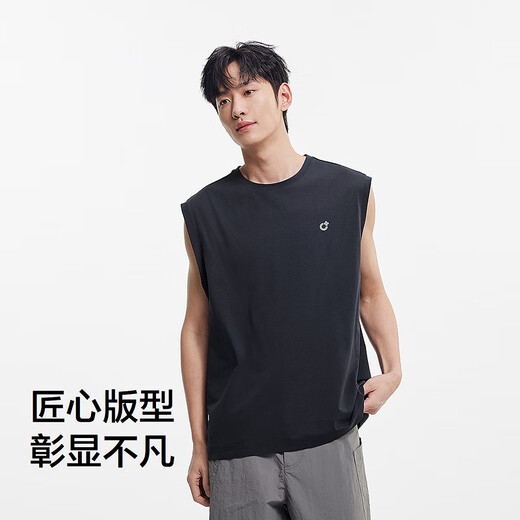 森马（Semir）背心男吸湿速干防晒无袖上衣拼接网眼运动宽松2025夏109325102102