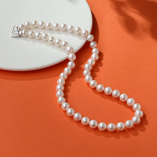 Pearl Queen Yunhua Freshwater Pearl Necklace S925 Silver Love Button Full Bead Necklace Birthday Gift for Women
