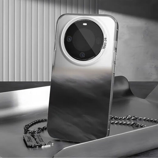 Haojizhen [Produit chaud Douyin] Black and White Smudge applicable à Huawei Mate70pro Mobile Phone Case New Mate60 Protective Case Nova12 Simple Laser Color-Black-Sqzy673 Black and White Smudge Huawei Mate 60 Pro Color