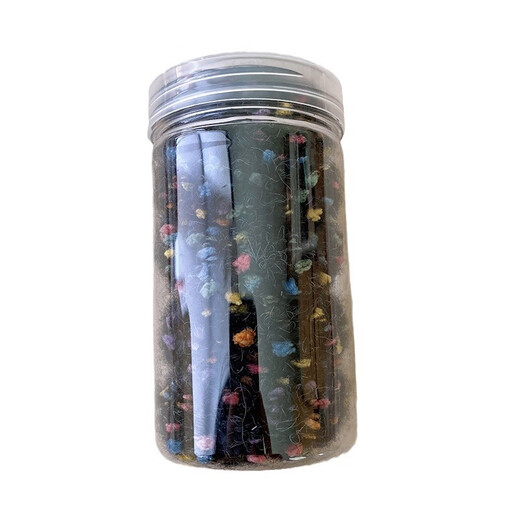 Nanbo Maru Hair Tie Women's High Ponytail Durable Rubber Band Hair Tie 2025 New High Elasticity Leather Cover Hair Tie NW-FQ95 Wave Dot Mixed Color 5-piece Set Bag