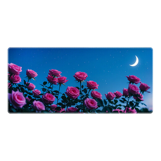 
Three-color cat fresh spring flower mouse mat for girls with super large workstation computer mat wrist guard green protection 14053 roses under the sunset 60 cm x 30 cm x 3 mm