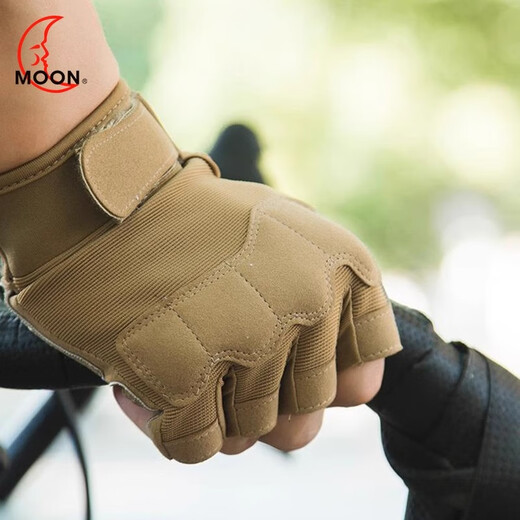 MOONMOON cycling gloves half-finger short-finger mountain bike gloves men and women summer thin breathable shock-absorbing bicycle equipment