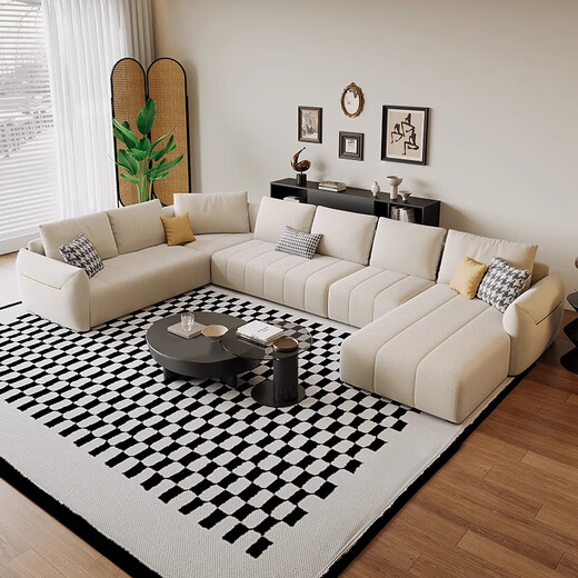 Jian Xin Fabric Sofa Chenille Modern Simple Dofa Living Room Маленькая и средняя квартира с тремя печатью угловой диван 826