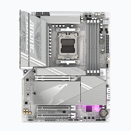 
GIGABYTE Mini Ice Sculpture X870I AORUS PRO ICE motherboard DDR5 ITX mini small motherboard ITX motherboard supports AMD CPU AM5 9900X/9700X Mini Ice Sculpture X870I AORUS PRO