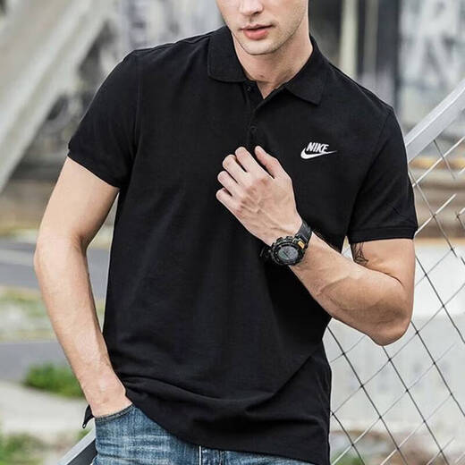 Nike (Nike) T-Shirt Herrenkleidung 2025 Sommer neuer Sportbekleidung atmungsaktives locker hautfreundlicher laufender Casual Tennis Polo-Hemd Kurzärärmelte FN3895-010/BIG/BILDE PISSIONEN, um 5 s zurückzugeben (165/84A), 5 s (165/84a) zurückzugeben (165/84a).