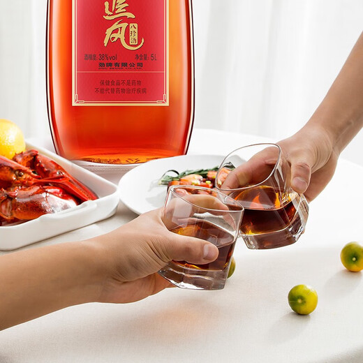劲牌38度追风八珍酒 年货佳品 家庭装养生酒 38度 5L 1桶 装