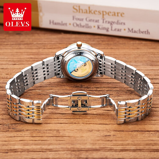 
OLEVS Swiss certified brand watch women's luminous waterproof fully automatic mechanical watch simple temperament light luxury women's watch OLEVS-6630 women-steel belt white