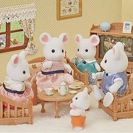 Sylvanische Familien japanische Version von Cotton Mouse Baby Play House Girl Spielzeugpuppe Set Geburtstagsgeschenk für Kinder