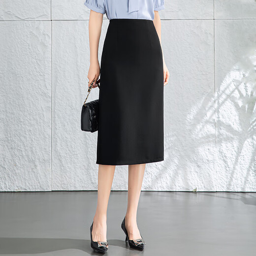 Troman Spring and Autumn New No-iron Suit Skirt Women's Long Over-the-Knee Fashionable Workwear Skirt Professional Skirt