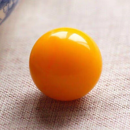 Fat Donglai same style beeswax loose beads single bead chicken oil yellow amber round beads white nectar bracelet with bead bracelet cultural toy full honey chicken oil yellow 20MM 1 piece