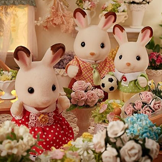 森贝儿家族（Sylvanian families）日版巧克力兔妹妹 过家家女孩玩具玩偶套装 生日礼物送儿童礼物
