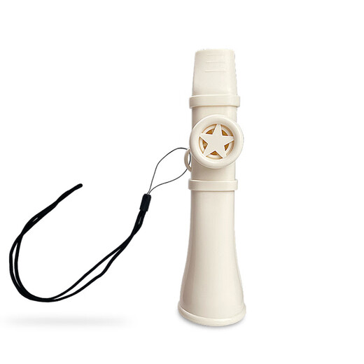Vieruodis Mundflöte ist einfach und leicht zu lernen summendes Instrument tragbares kleines Trompetengitarre Begleiter Trompete Kazu Flöte White [Send Lanyard]