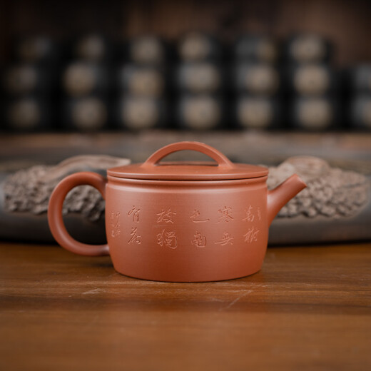 钦州坭兴陶茶壶  汉瓦壶  名家纯手工原矿家用一人饮茶壶茶具 11149闻梅·汉瓦 100ml