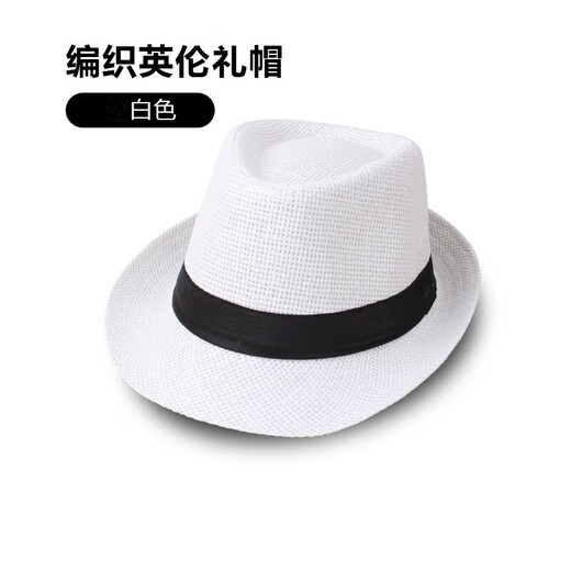 Spring and summer hat men's solid color linen hat casual couple hat sunshade hat jazz hat straw hat sunshade camel linen satin one size 58cm
