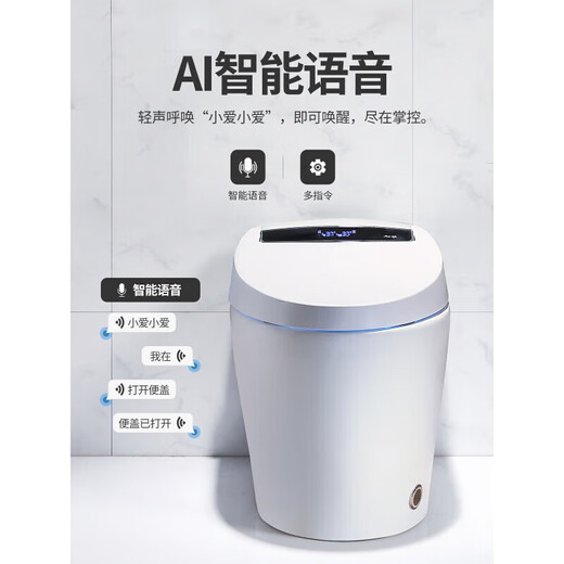 KOHLER smart toilet all-in-one fully automatic flip-top speech foam shield flushing and drying multi-function tankless toilet high-end version - automatic flip-top - UV sterilization 300
