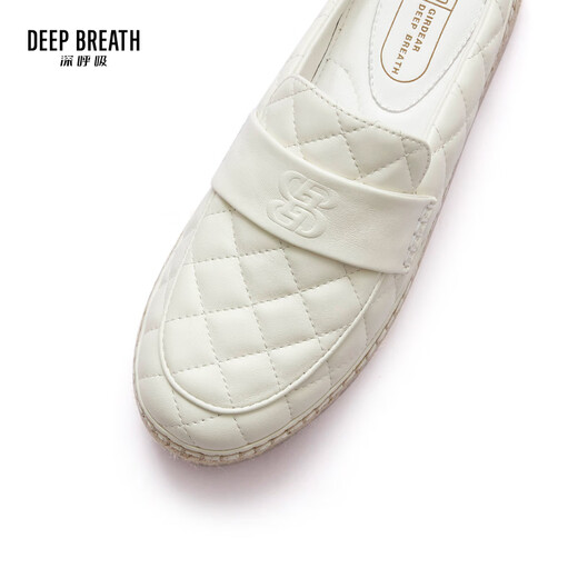 
DEEP BREATH Deep Breath Women's Shoes Casual Commuter Versatile Muller Slippers Fisherman's Shoes Women's AX11154 White 35