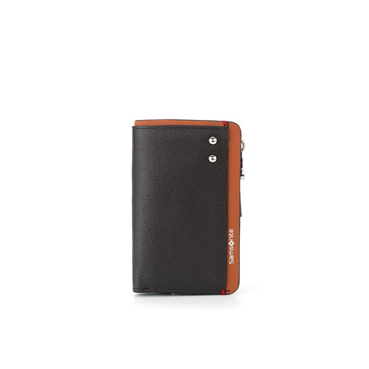 新秀丽（Samsonite）情人节礼物 Samsonite钥匙包牛皮卡包零钱包证件包礼盒 TK7 黑色+深蓝
