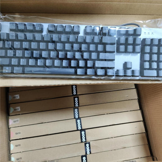 罗技（G）正品罗技二手K845机械键盘有线电竞游戏办公USB接口电脑专用 灰白拼色 全新键帽 红轴九成新键盘轻微有使用痕迹