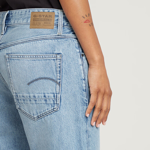 G-Star Raw 25 Frühlings- und Sommer-Neue Kate Frauen-Jeans-Freund Stil Straight Trendy Low Taille Trendy Hosen D15264 Blau 26 30