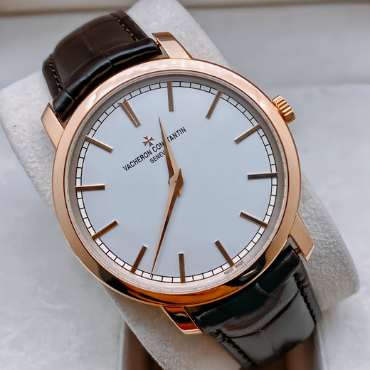 [Second-Hand 98 New] Vacheron Constantin Watch Men's Watch Series erbte 18 Karat Gold Automatic Mechanic Mechanic Large Drei-Nöte-Gelegenheitsgeschäft Second-Hand Watch Famous Watch 41 Uhrendurchmesser 43075/000R-9737 Rose Gold Single Watch