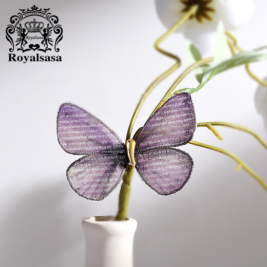 Royal sasa royal salsa magic post broken hair bangs stickers embroidery gradient butterfly side sticky hair fairy hair accessories headdress