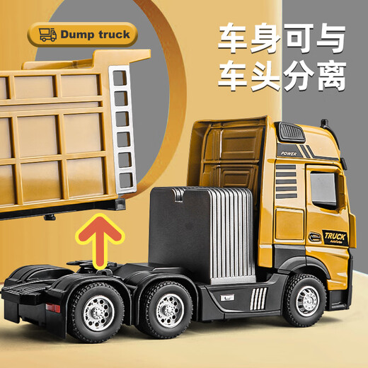 Camión de control remoto Lingui Semitreador Super Heavy-Trailer para niños Aleación para niños Big Transport Transport Transport Transport Model