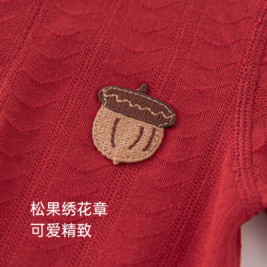 Guiqi Bear baby pure cotton jumpsuit summer thin red full moon one-year-old clothing baby air-conditioning clothing hayi crawling clothing spring and autumn