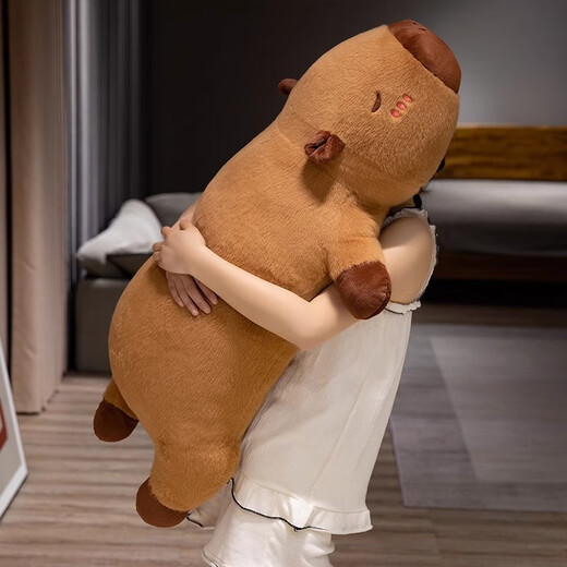Shangyun Chinese Valentinstag Geschenk Nezha Puppe Plüsch Spielzeugmädchen schläft mit ihrer Kissenpuppe Long Strip Kapibala