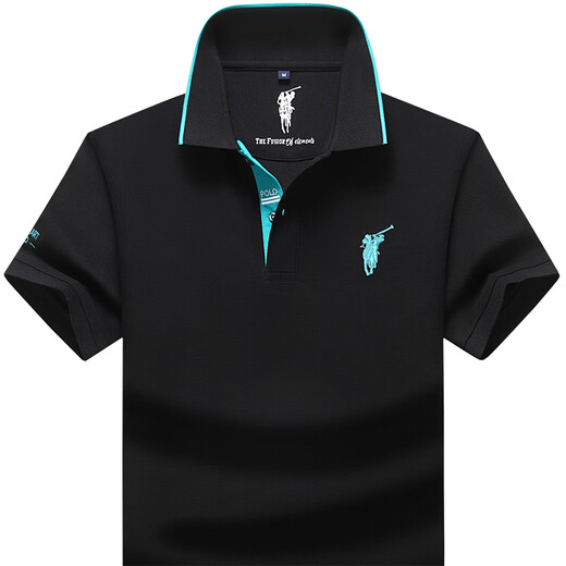 Paul Summer New Paul Polo Shirt Herren kurzärmeliges T-Shirt Lose Cotton Casual Business Revers großer halbärmeliger Top 902 Tianlan XL empfohlen 140-160jin [Jin ist 0,5 kg]