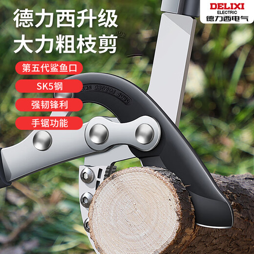 Delixi scissors, pruning shears, special thick branch shears for pruning branches, German imported pruning shears, powerful pruning branch shears, German Seiko upgraded and extended version - aviation aluminum pole