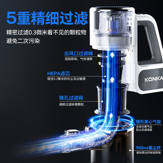 Konka Konka wireless suction and mopping all-in-one machine for home use with large suction, handheld light sound and high power cleaning machine for general cleaning