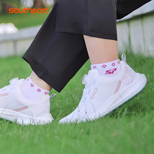 Zapatos de golf de golf Xiushibao Piesta de zapatos deportivos impermeables para mujeres Ciela de lápidas transpirables que no son de palomitas de maíz SE9856 White and Blue 39