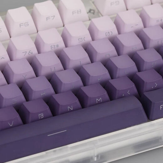 腹灵mk870星空侧刻成品无线机械键盘蝮灵客制化套件87键游戏办公 【三模】白透面+暗香侧刻 茶轴 87键