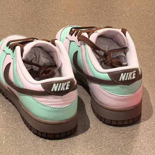 Nike быстрая доставка NIKE Dunk LOW женские повседневные и удобные спортивные кроссовки с низким берцем IH0821-679 зеленый розовый коричневый 36