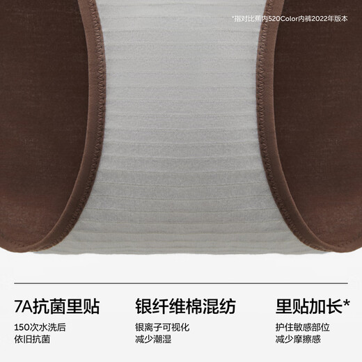 
Banana 701A women's underwear 80 pieces of modal mulberry silk breathable 7A antibacterial amino acid medium waist briefs 3 pieces cream white + tea brown + milk apricot flour M
