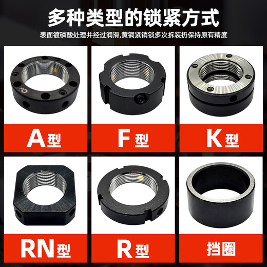 XMSJ axial locking nut machine tool spindle screw self-locking nut round anti-loosening anti-retraction fastening nut -M95*2 points 0P outer diameter 125 thickness 2