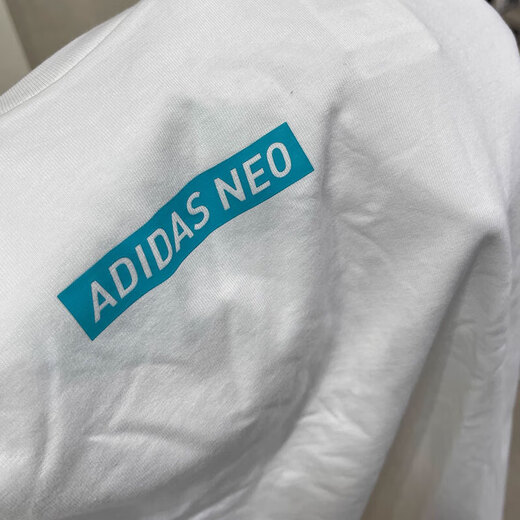 阿迪达斯 （adidas）Neo短袖T恤男士夏季新款运动服时尚印花休闲圆领半袖衫上衣 HC9717/白色 S