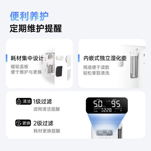 Omron (OMRON) 5L liter oxygen concentrator, medical grade household oxygen machine, light sound, elderly and pregnant women with atomized oxygen machine Y-5101W Omron (OMRON) 5L liter oxygen concentrator, medical grade household oxygen machine, light sound, elderly and pregnant women with atomized oxygen machine Y-5101W