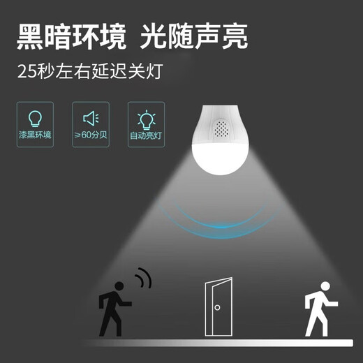 Foshan Lighting (FSL) LED light bulb intelligent voice-activated induction bulb E27 screw-mouth energy-saving voice-activated light property corridor radar induction voice-activated light bulb 9W positive white light 6500K