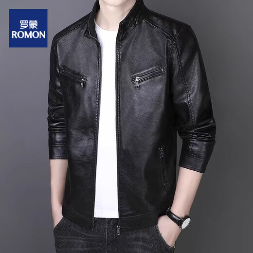 
Lomond leather jacket men's jacket men's 2025 new spring and autumn business casual leather jacket men's 609 black 2XL 140-150Jin [Jin equals 0.5 kg]