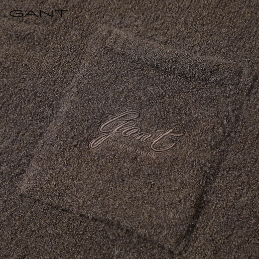 GANT/GANT 24 spring men's lapel buttoned wool blended solid color pullover sweater sweater bottoming shirt 248-Camel M