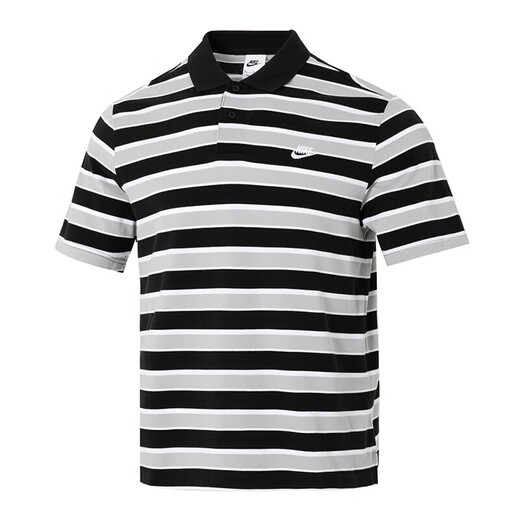 NIKE耐克男装夏季潮流时尚运动服条纹短袖舒适透气翻领POLO衫 FN3897-010 S