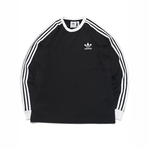 Adidas (adidas) adidas jennie t-Shirt Top Langarm schwarze Männer und Frauen Basishemd Klassiker Retro IA4877 Schwarz IA4877 L