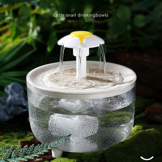 LDLC猫咪饮水机自动循环恒温加热冬季喝水器流动小猫酸奶机宠物喂水碗 PET小花纹木加热版
